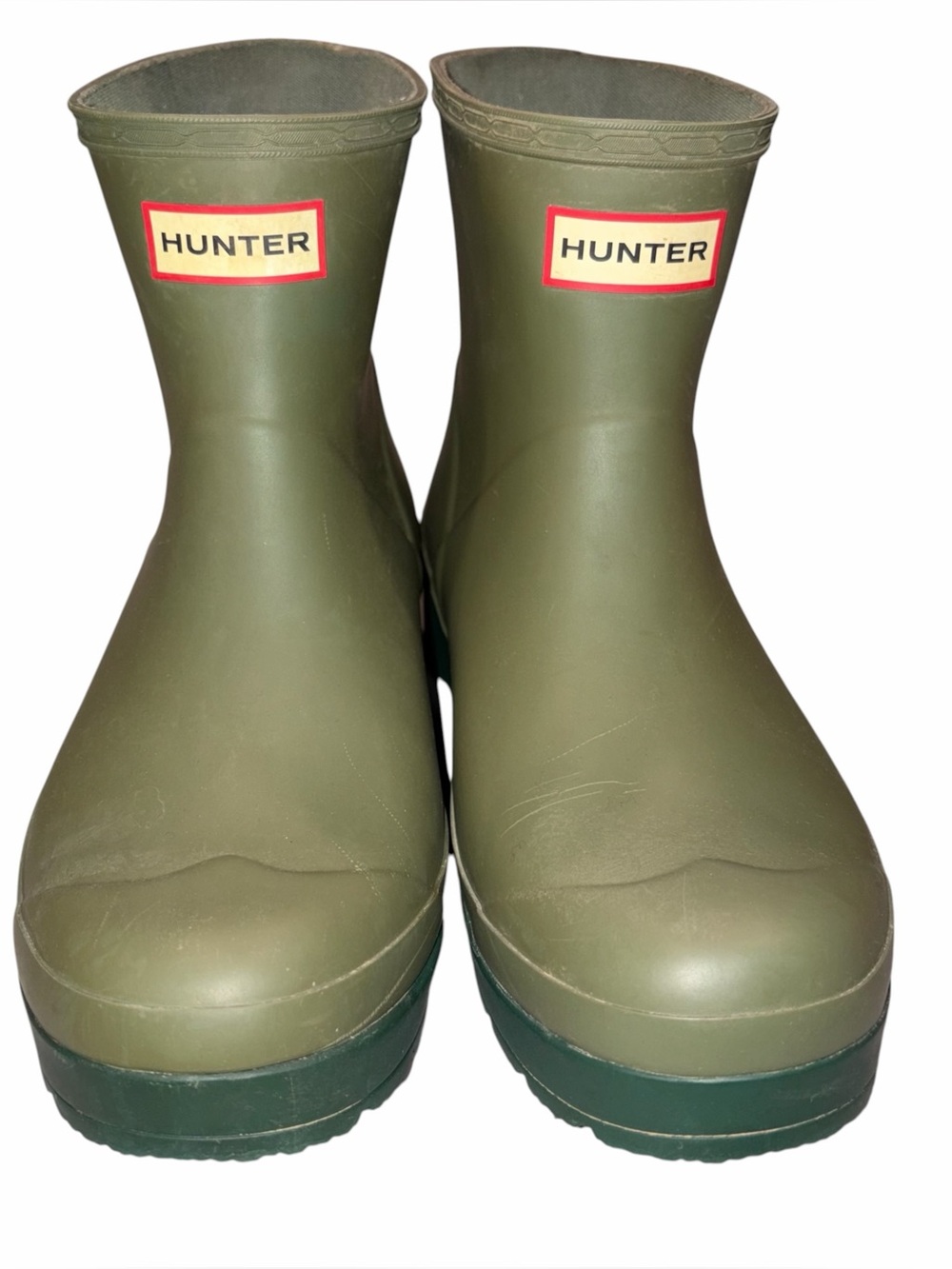 Hunter Green Play Short Rubber Wellington Boots Shoes Rain Boots size 9 40